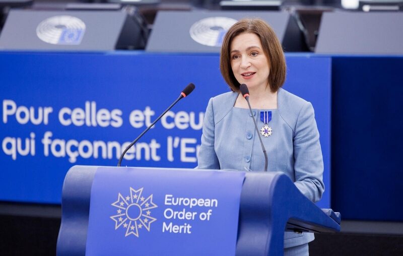 Discursul Președintei Maia Sandu în Parlamentul European, cu ocazia decernării Ordinului European de Merit